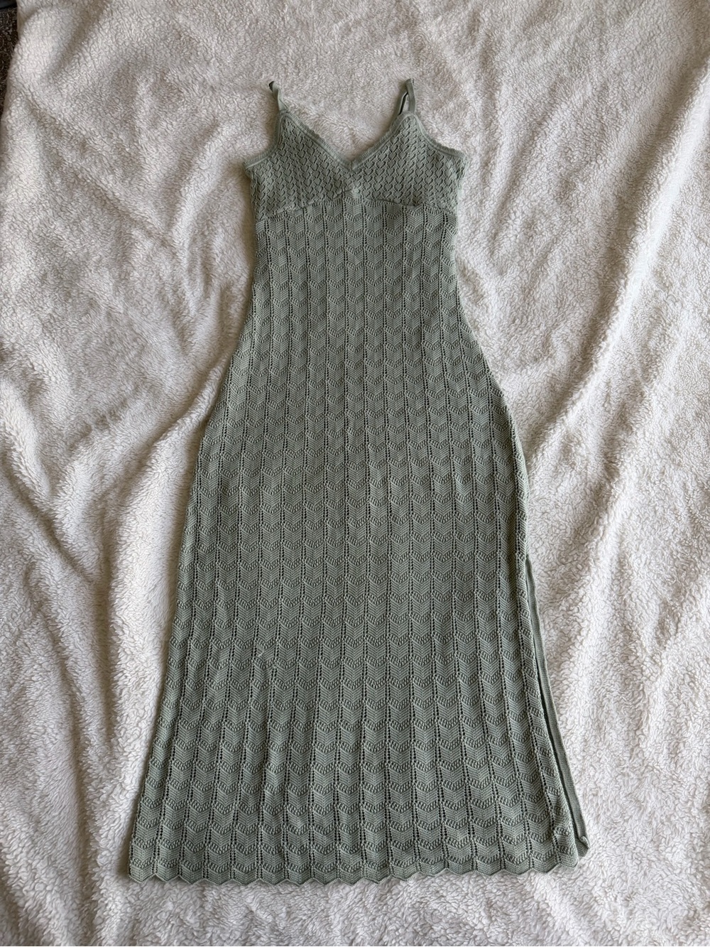Hollister Sage Green Knit Maxi Dress